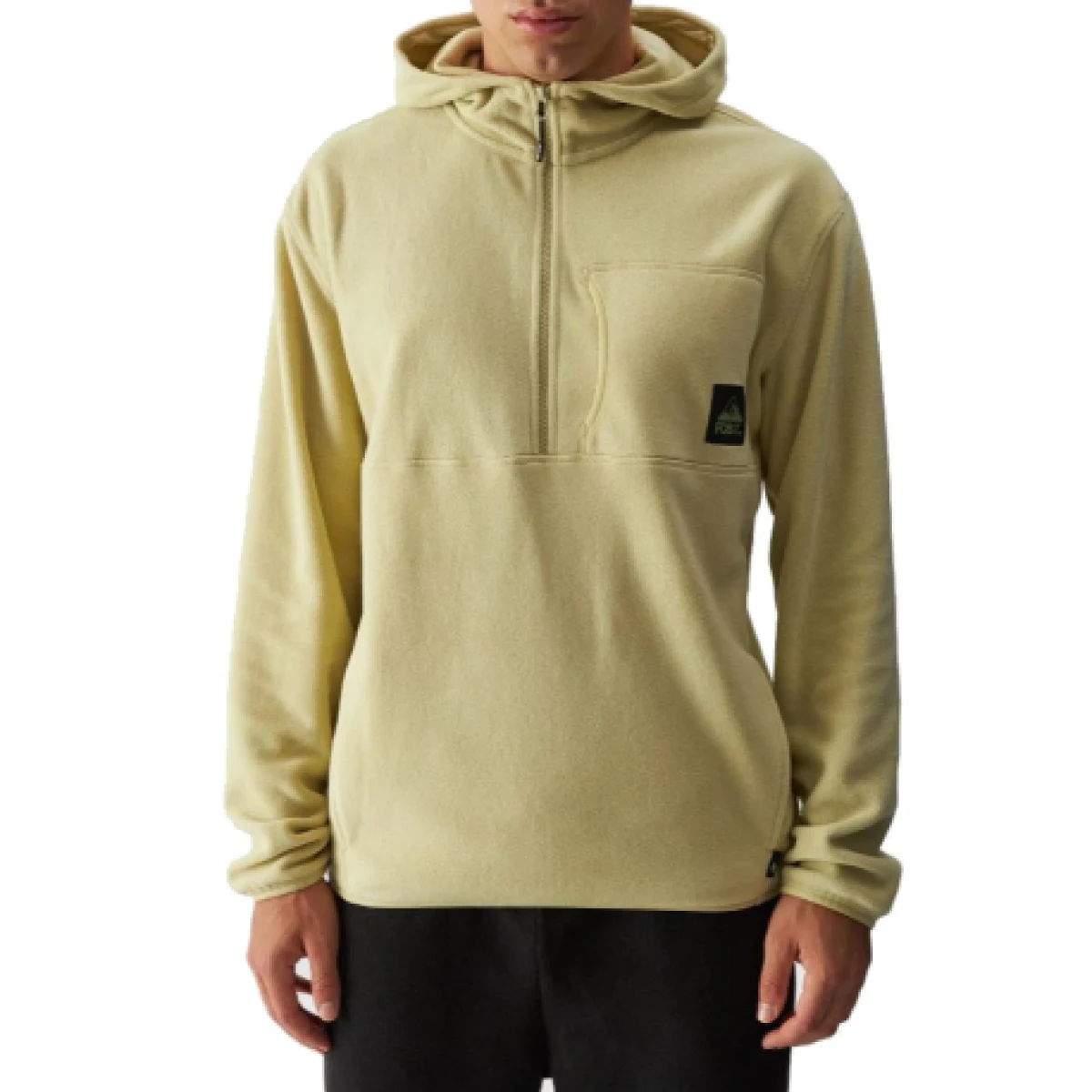 Pánska flisová mikina so zipsom 4F FLEECE-WAW24TFLEM252-44S-OLIVE · záber 1