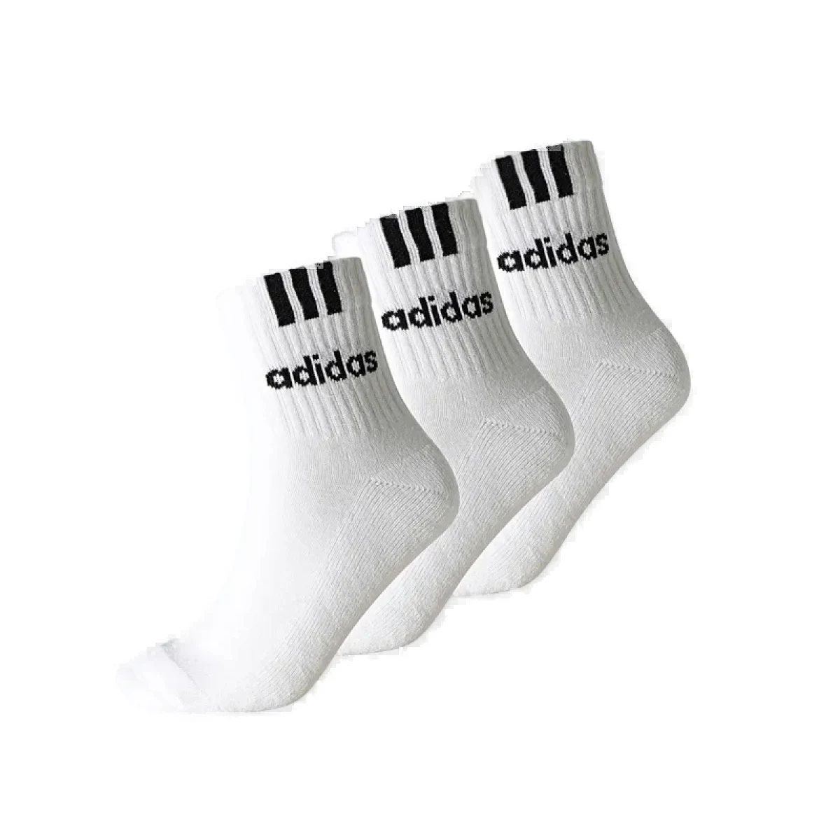 Ponožky ADIDAS CUSH HALF CRW C 3S LIN 3 PACK-WHITE WHITE WHITE · záber 2