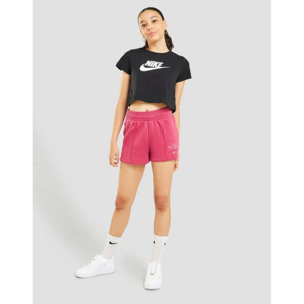 Dievčenské tričko s krátkym rukávom NIKE G NSW TEE CROP FUTURA-DA6925-012-black · záber 5