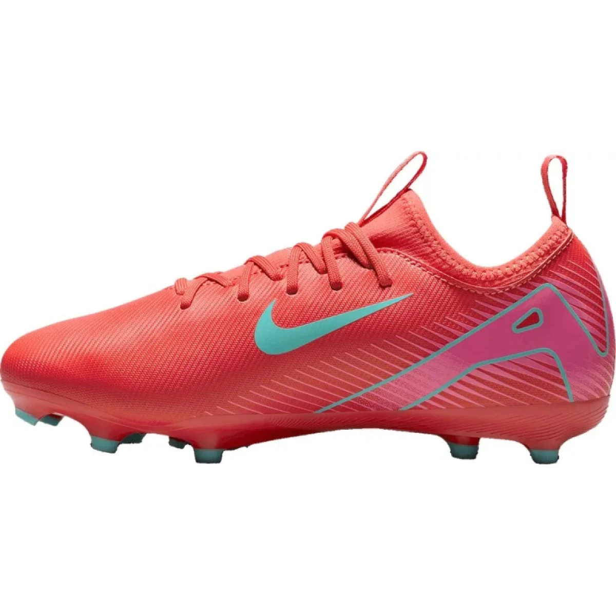 Chlapčenské futbalové kopačky outdoorové NIKE Mercurial Vapor 16 Academy Jr FG MG ember glow aurora green · záber 4