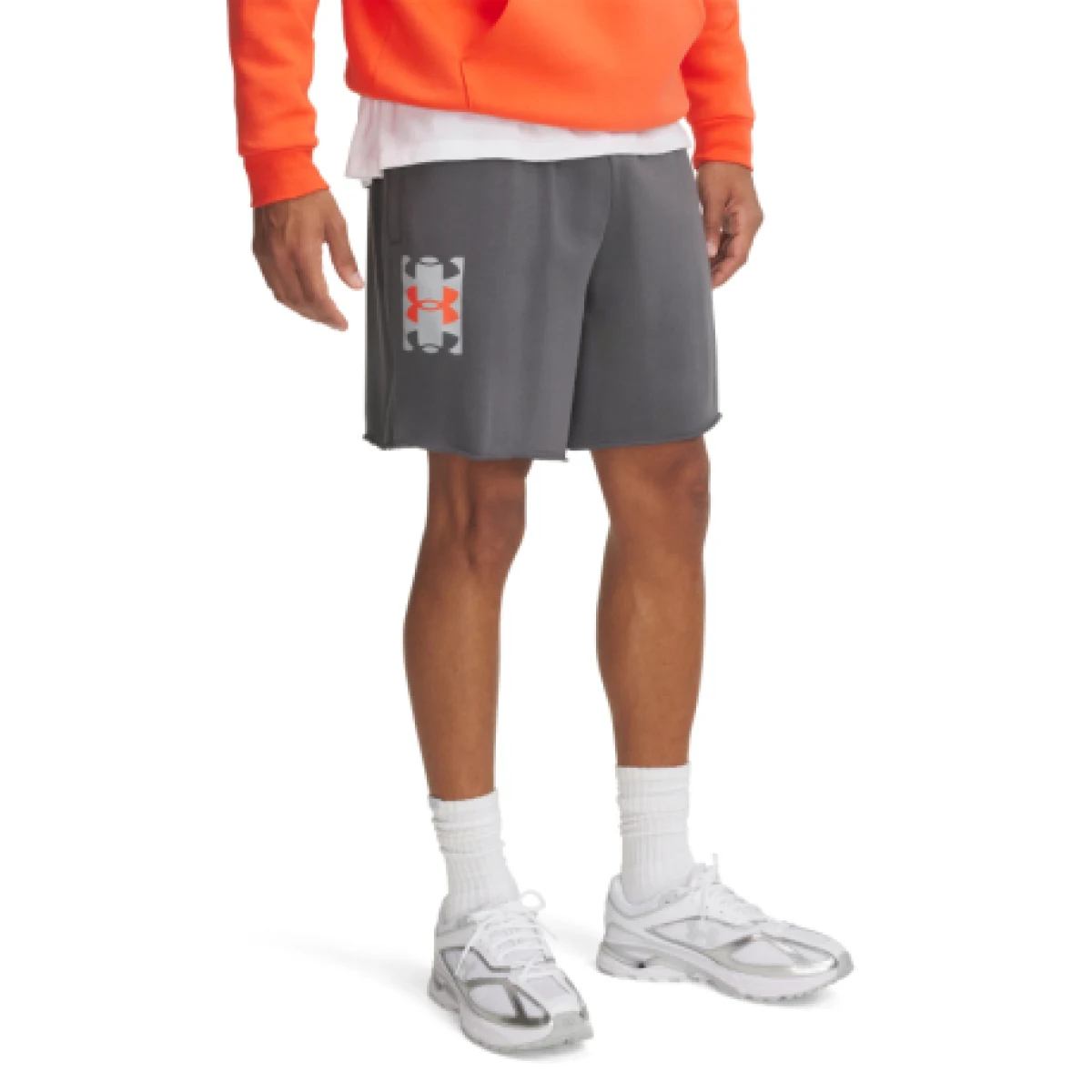 Pánske teplákové kraťasy UNDER ARMOUR UA Rival TerryLogo8inShort-GRY · záber 1