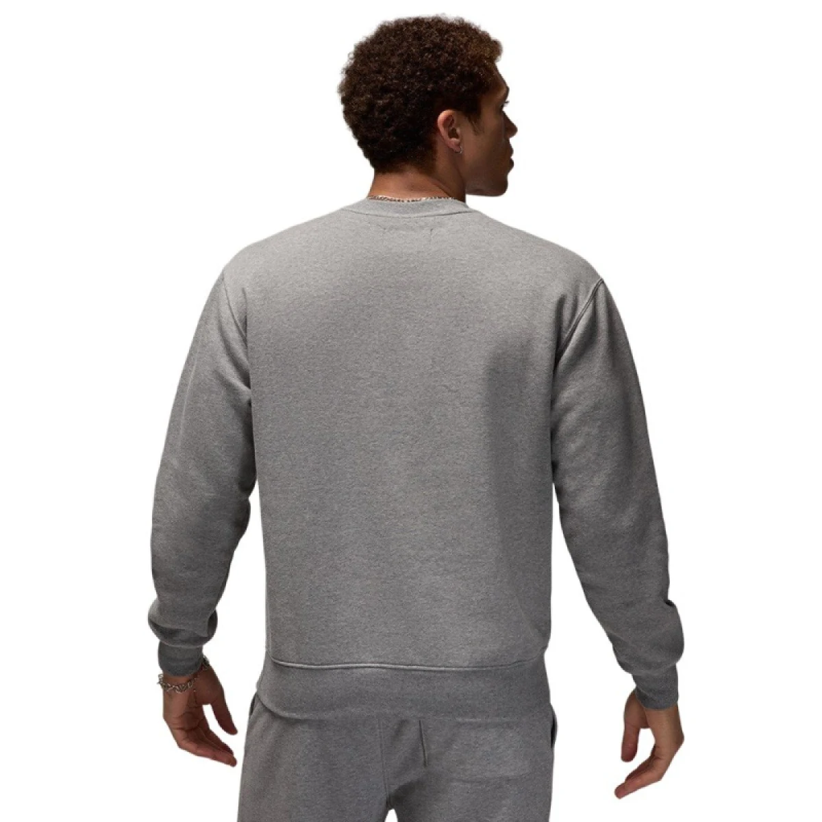Pánska mikina NIKE M J BRKLN FLC CREW-091 CARBON HEATHER WHITE · záber 3