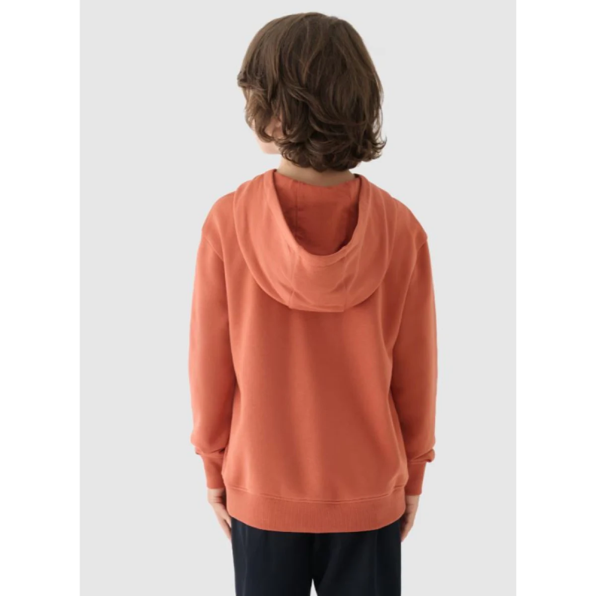 Chlapčenská mikina s kapucňou 4F JUNIOR SWEATSHIRT-JWAW24TSWSM1223-64S-SALMON CORAL · záber 3