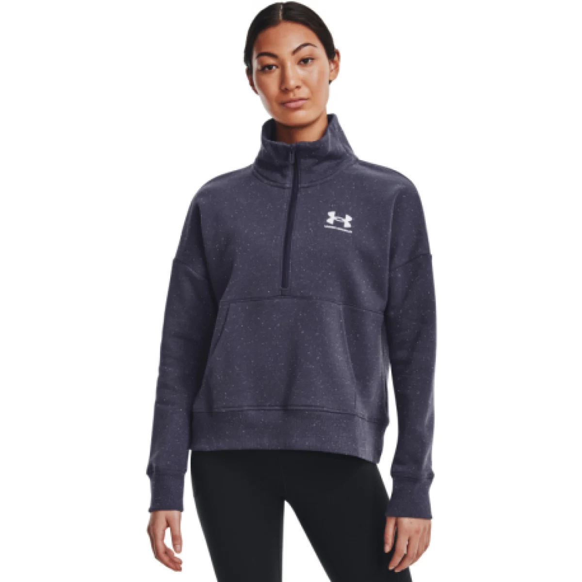 Dámska tréningová mikina s 1 2 zipsom UNDER ARMOUR Rival Fleece HZ-GRY-1373030-558 · záber 1