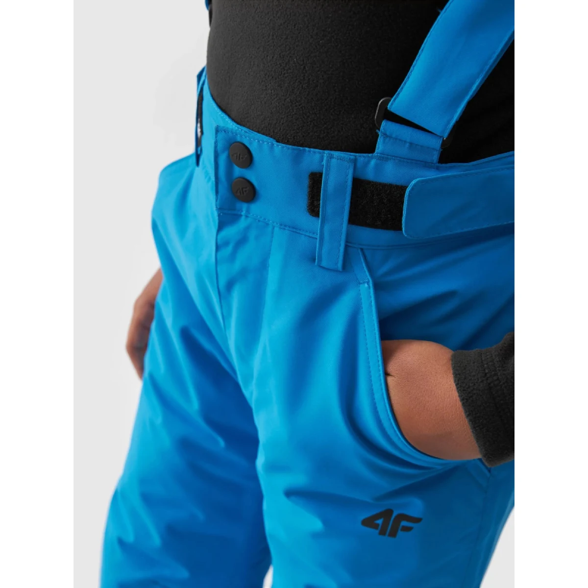 Chlapčenské lyžiarske nohavice 4F JUNIOR TROUSERS FNK-JAW23TFTRM358-35S-TURQUOISE · záber 4