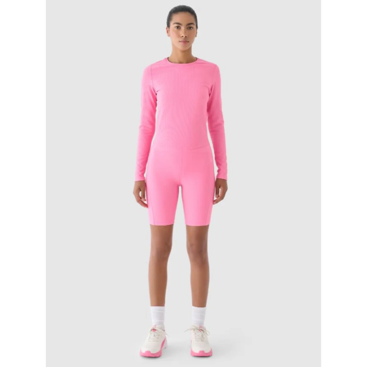 Dámske tréningové tričko s dlhým rukávom 4F LONGSLEEVE FNK-WAW24TFLOF250-54S-PINK · záber 5