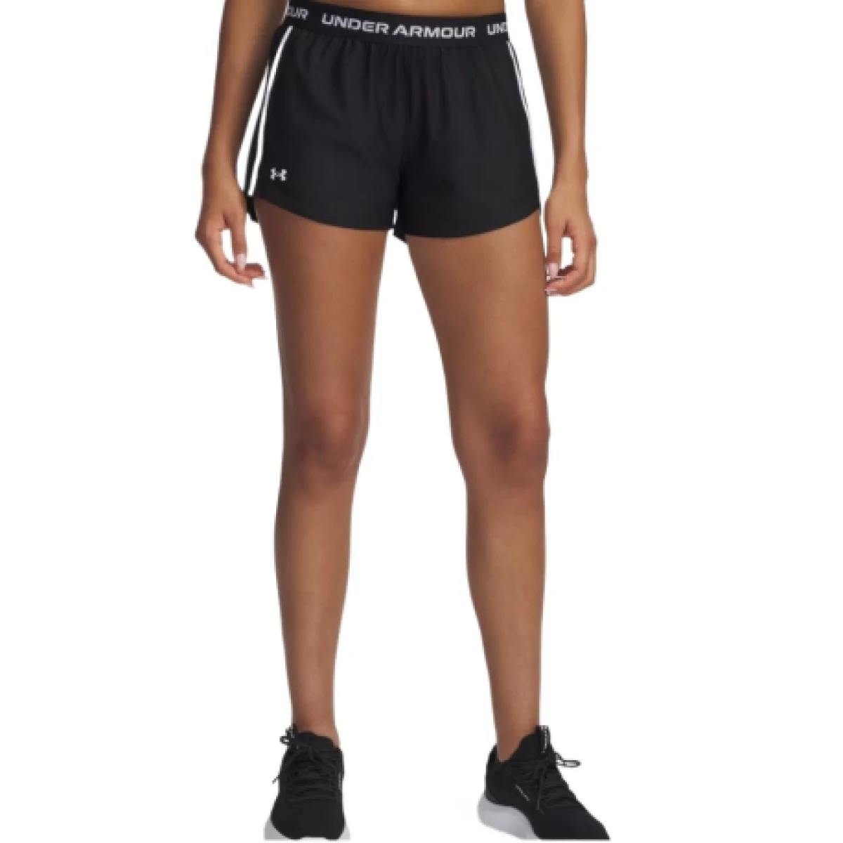 Dámske tréningové kraťasy UNDER ARMOUR Tech Play Up Shorts-BLK · záber 1