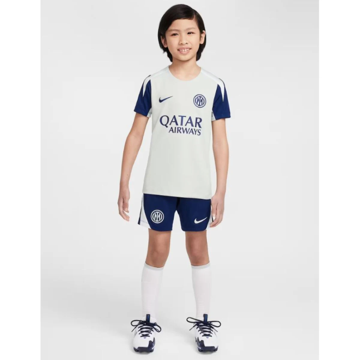 Chlapčenské tréningové tričko s krátkym rukávom NIKE INTER MILANO Y NK DF STRK SS TOP-092-Grey · záber 4