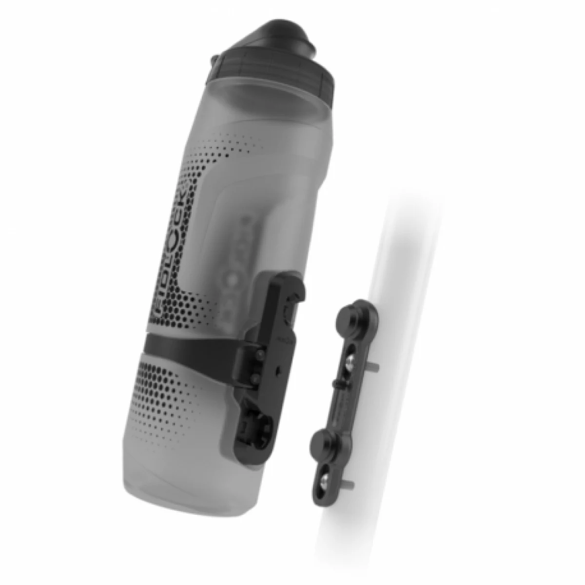 Fľaša na bicykel FIDLOCK set láhve s držákem BOTTLE TWIST 800 ml Transparent Black · záber 1