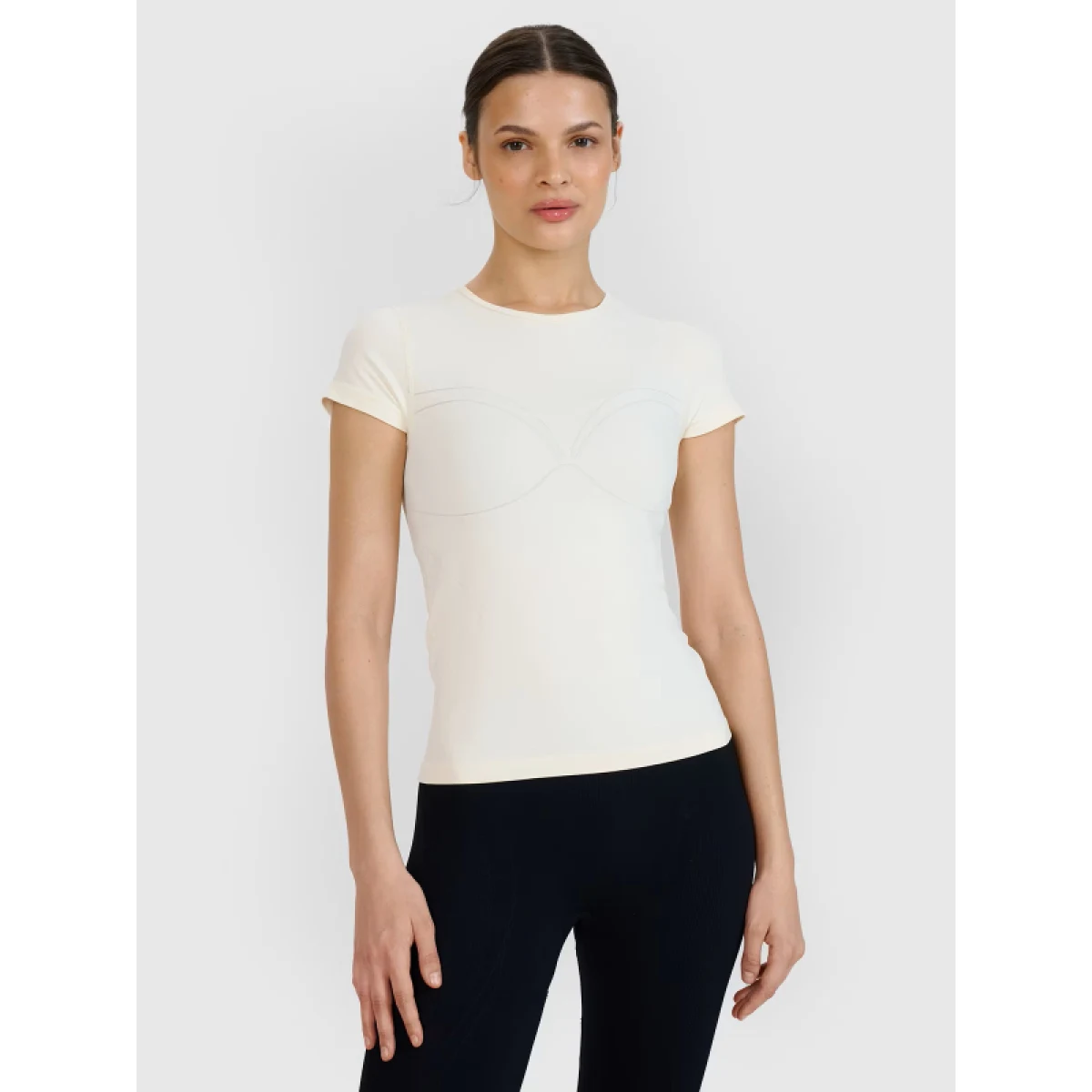 Dámske tréningové tričko s krátkym rukávom 4F TSHIRT FNK F1270-11S-OFF WHITE · záber 2