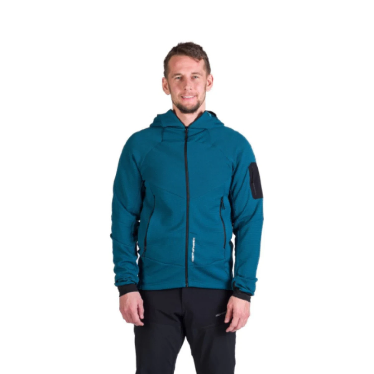 Pánska turistická mikina so zipsom NORTHFINDER GIOELE-630inkblueblack · záber 1