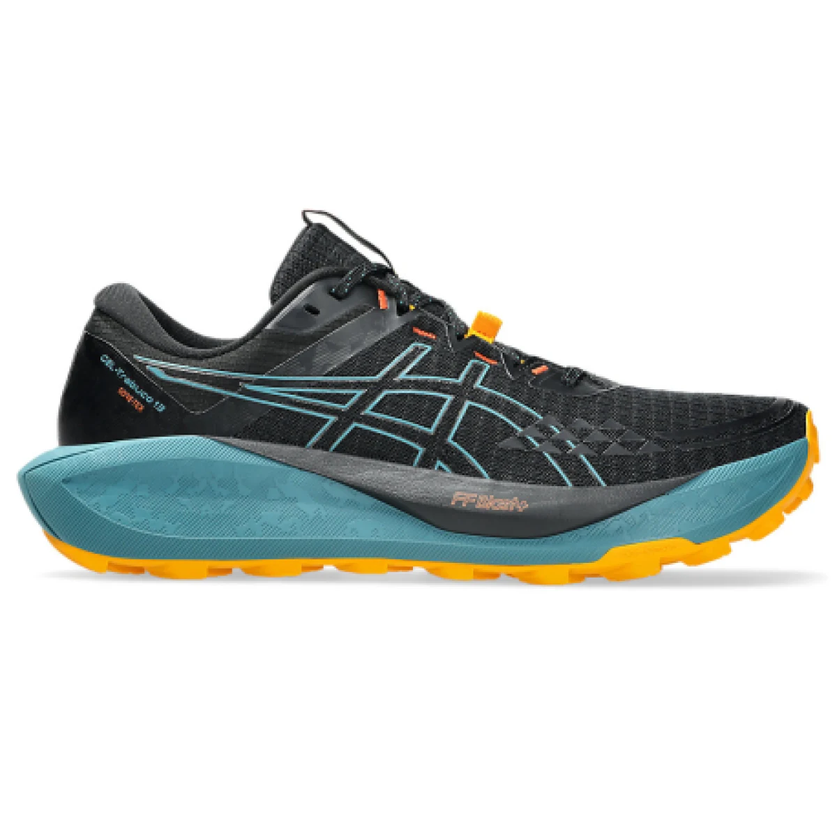 Pánska bežecká trailová obuv ASICS Gel Trabuco 13 GTX M black atlantis blue · záber 1