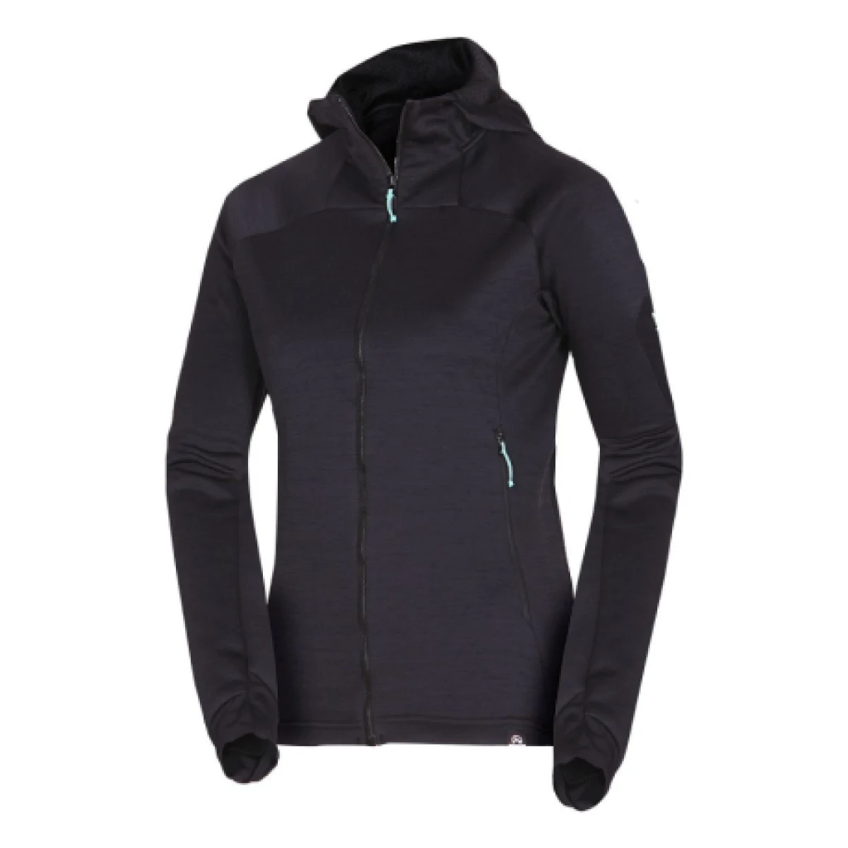 Dámska zateplená turistická mikina so zipsom NORTHFINDER JONI-270blackblack · záber 1