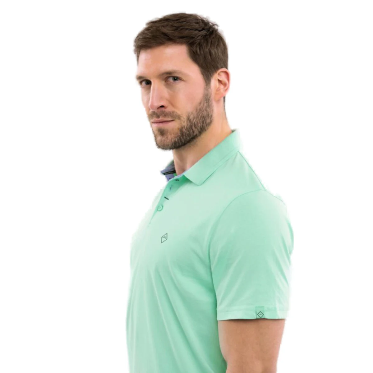 Pánske polo tričko s krátkym rukávom VOLCANO O-NIKOS-300-GREEN · záber 3