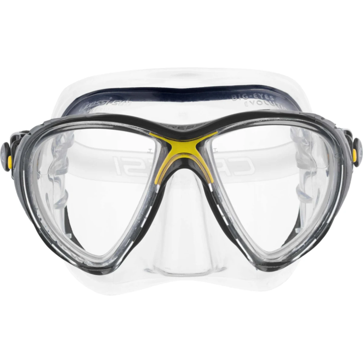 Potápačská maska CRESSI BIG EYES EVOLUTION MASK SIL CLEAR FRAME YELLOW · záber 2