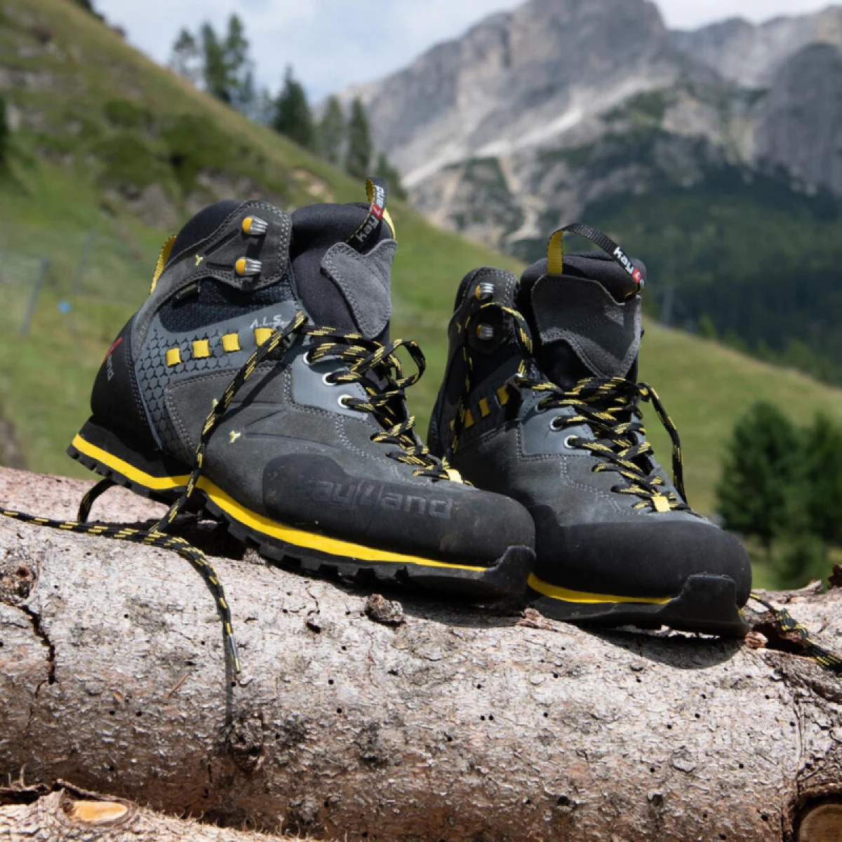 Pánska členková turistická obuv KAYLAND Vitrik Mid Gtx, Dark grey Yellow · záber 3