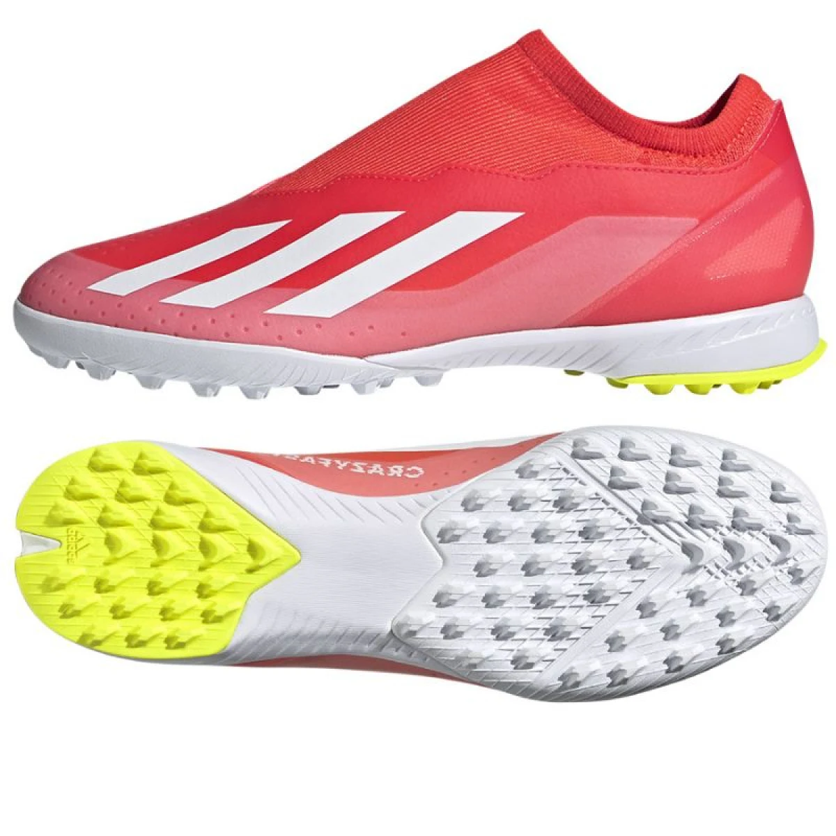 Pánske futbalové kopačky turfy ADIDAS X Crazyfast League LL M TF solar red white solar yellow · záber 4