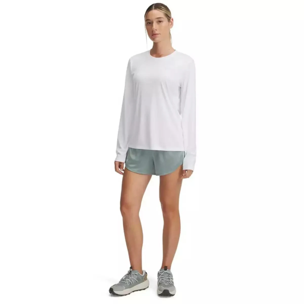 Dámske tréningové kraťasy UNDER ARMOUR Tech Play Up Shine Shorts-GRN · záber 3
