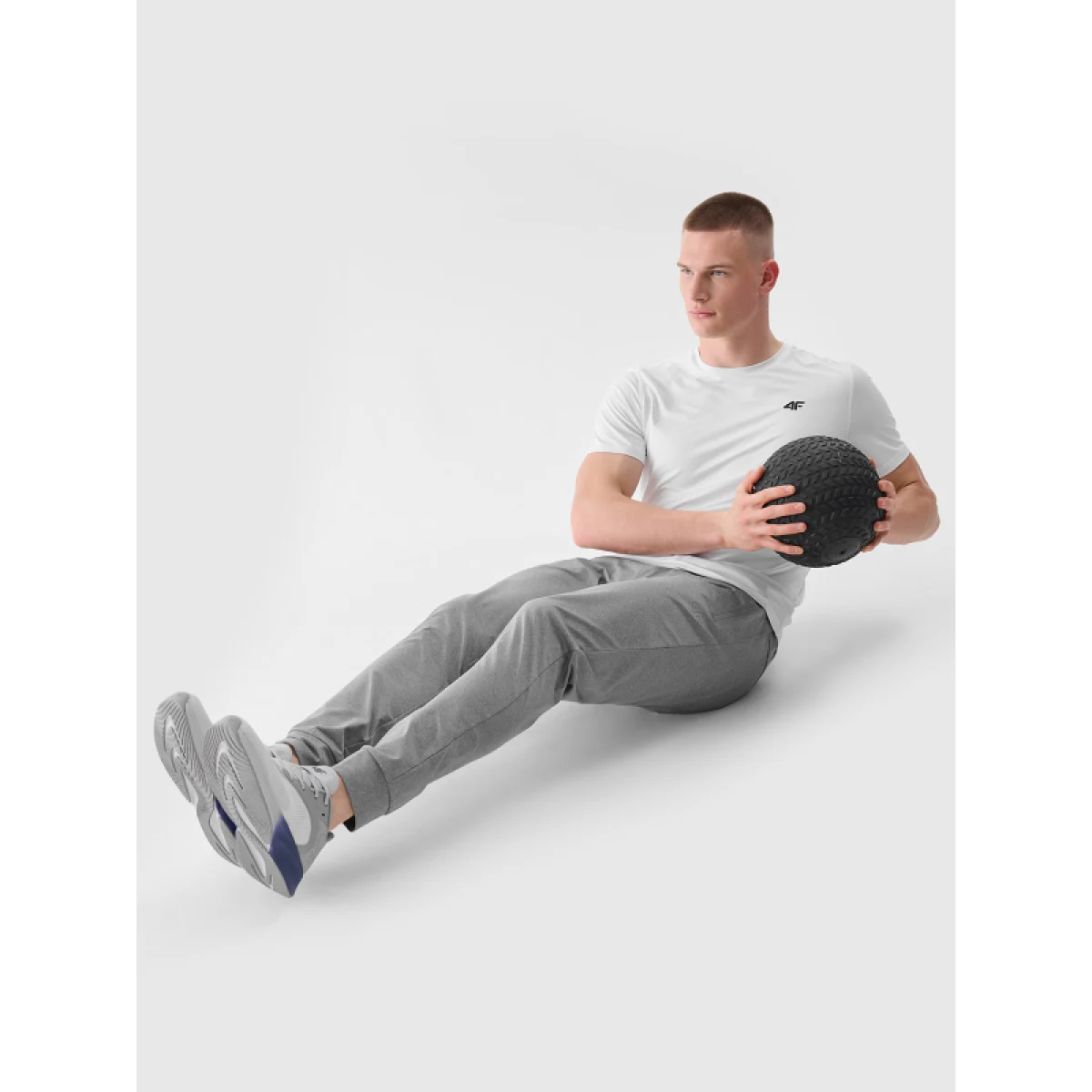 Pánske tréningové tričko s krátkym rukávom 4F TSHIRT FNK M1343-10S-WHITE · záber 4