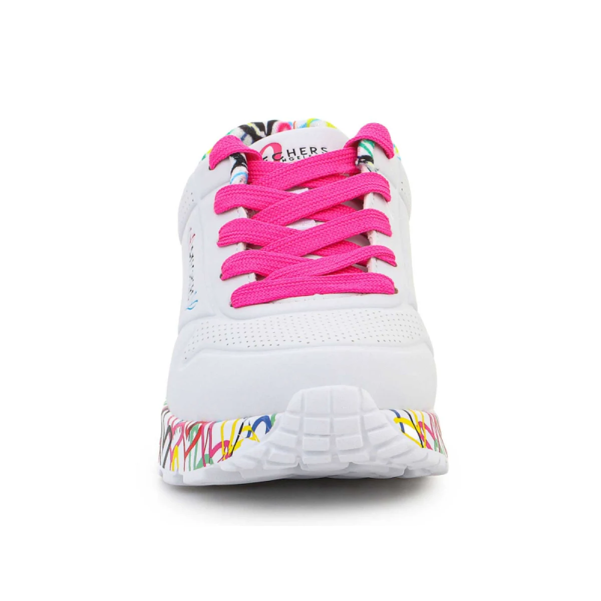 Dievčenská rekreačná obuv SKECHERS Uno Lite Lovely Luv K white pink · záber 5
