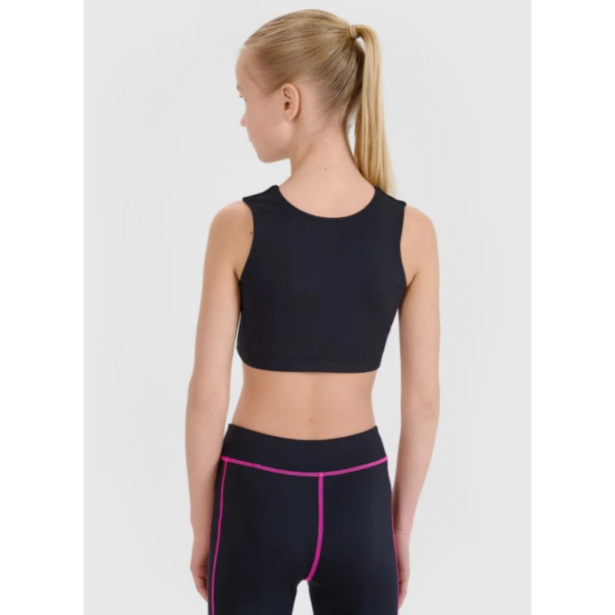 Dievčenská tréningová športová podprsenka 4F JUNIOR SPORT BRA F148-20S-DEEP BLACK · záber 3