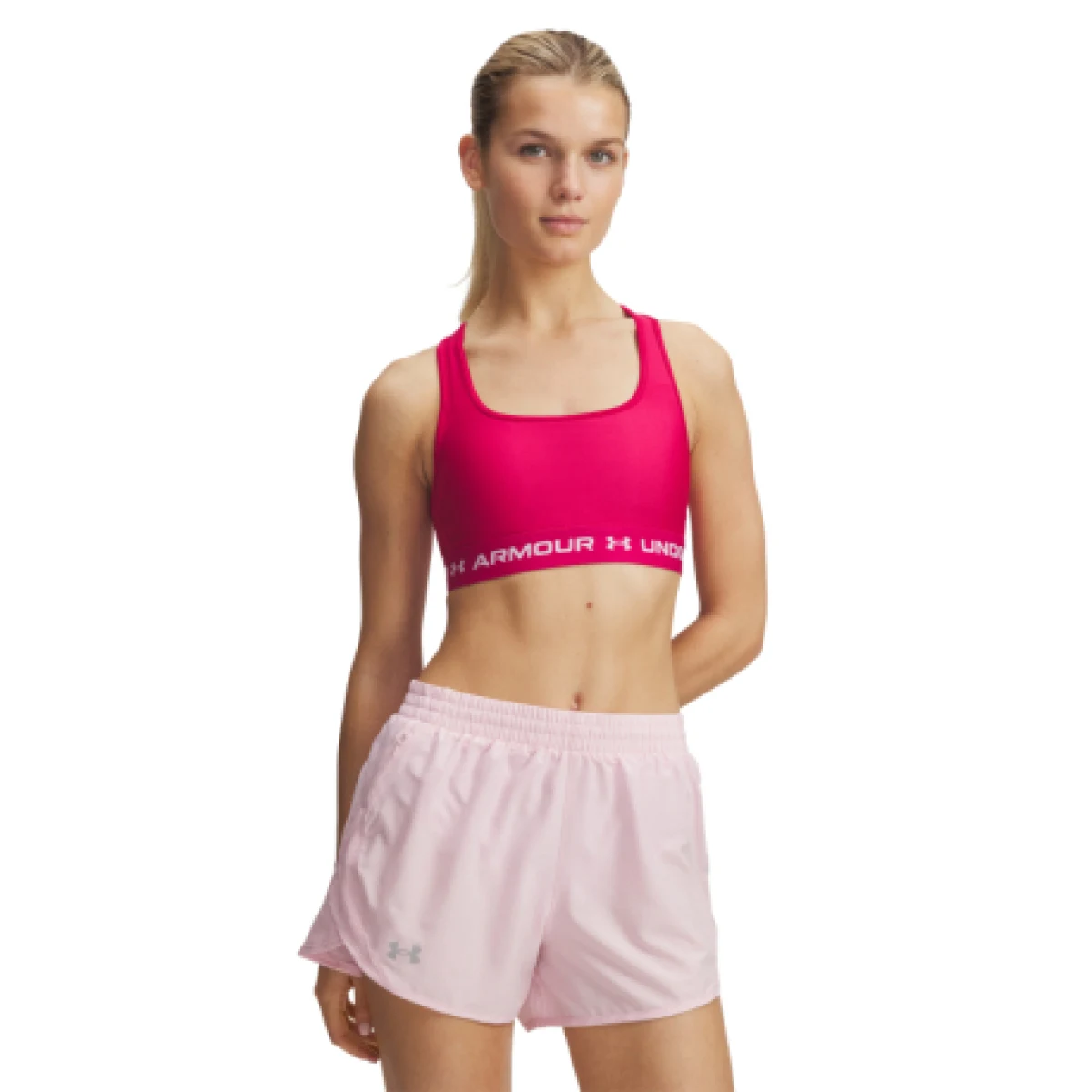 Dámska tréningová športová podprsenka UNDER ARMOUR Crossback Mid Bra-PPL · záber 1