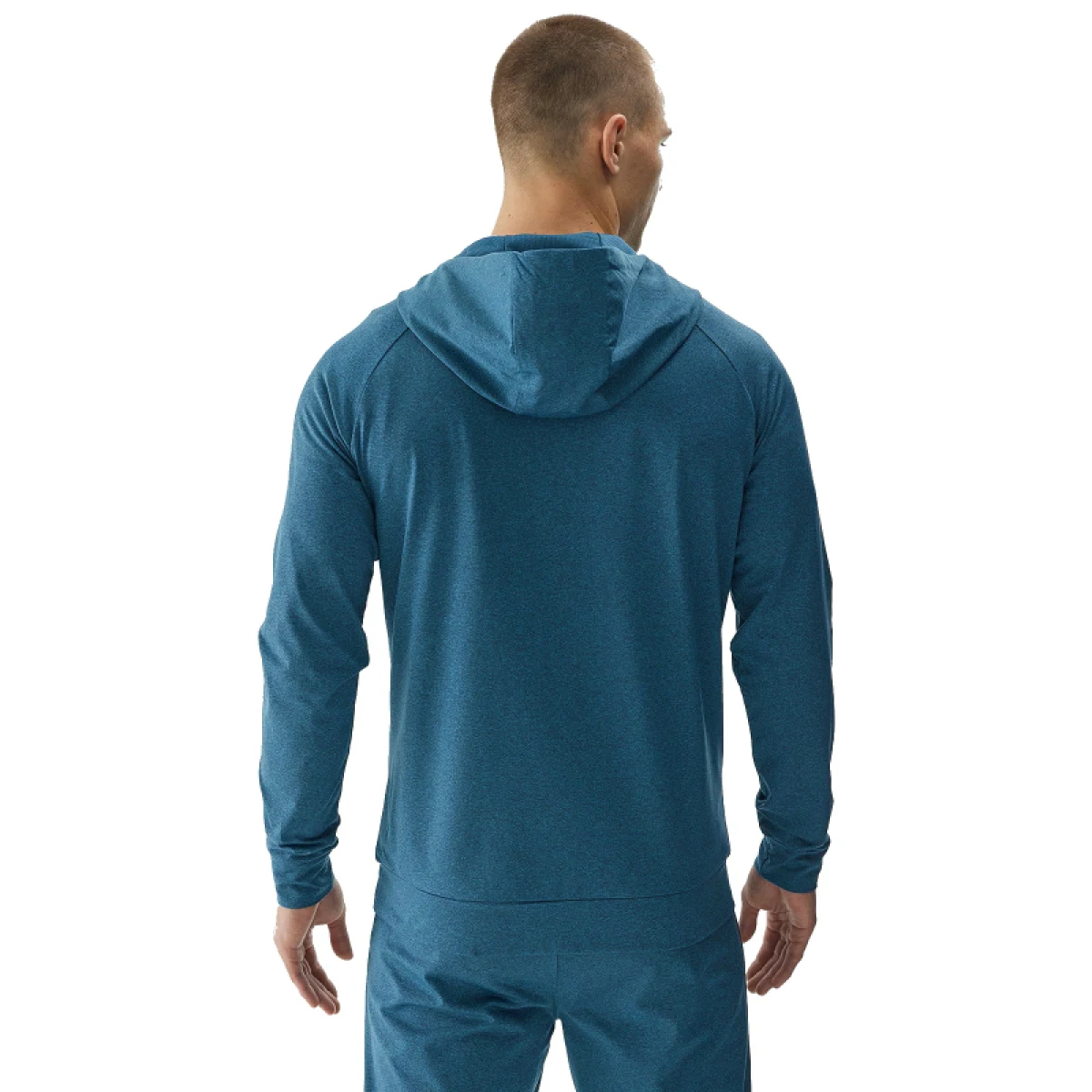 Pánska tréningová mikina so zipsom 4F SWEATSHIRT FNK-WAW24TFSWM404-46M-TEAL MELANGE · záber 2