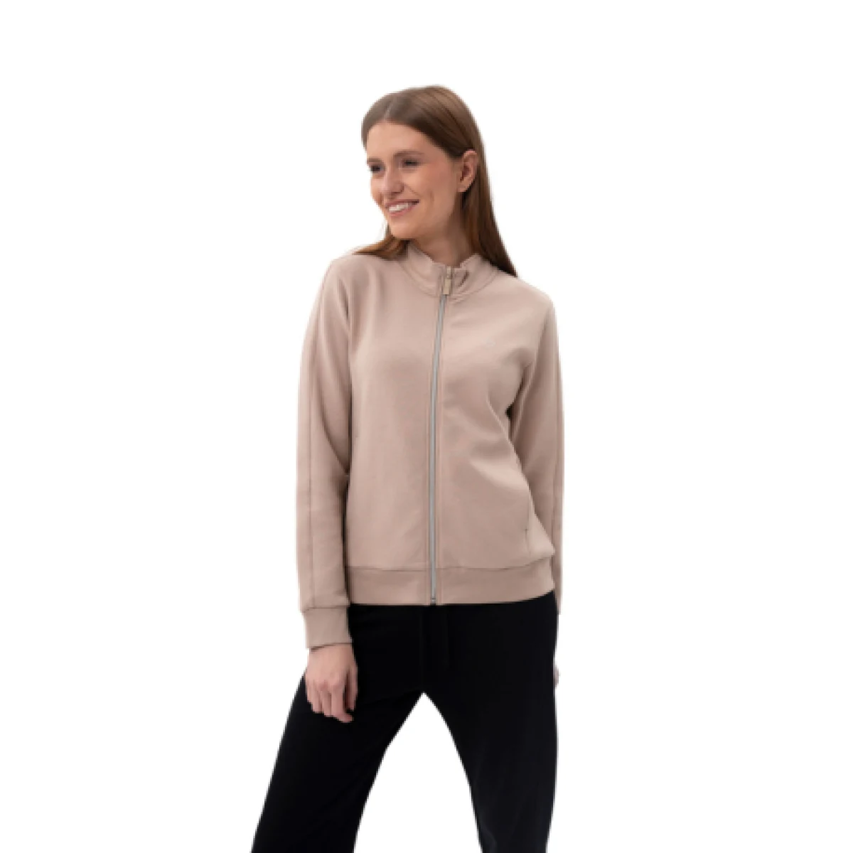 Dámska mikina so zipsom VOLCANO LORI-102-BEIGE · záber 1