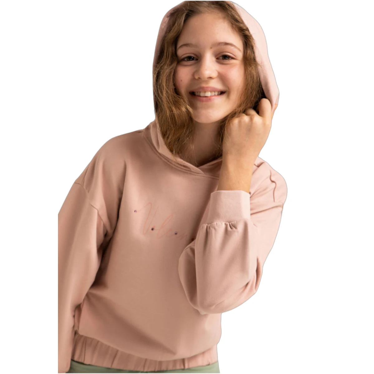 Dievčenská mikina s kapucňou VOLCANO B-MILEY JUNIOR 414 PINK LIGHT · záber 2