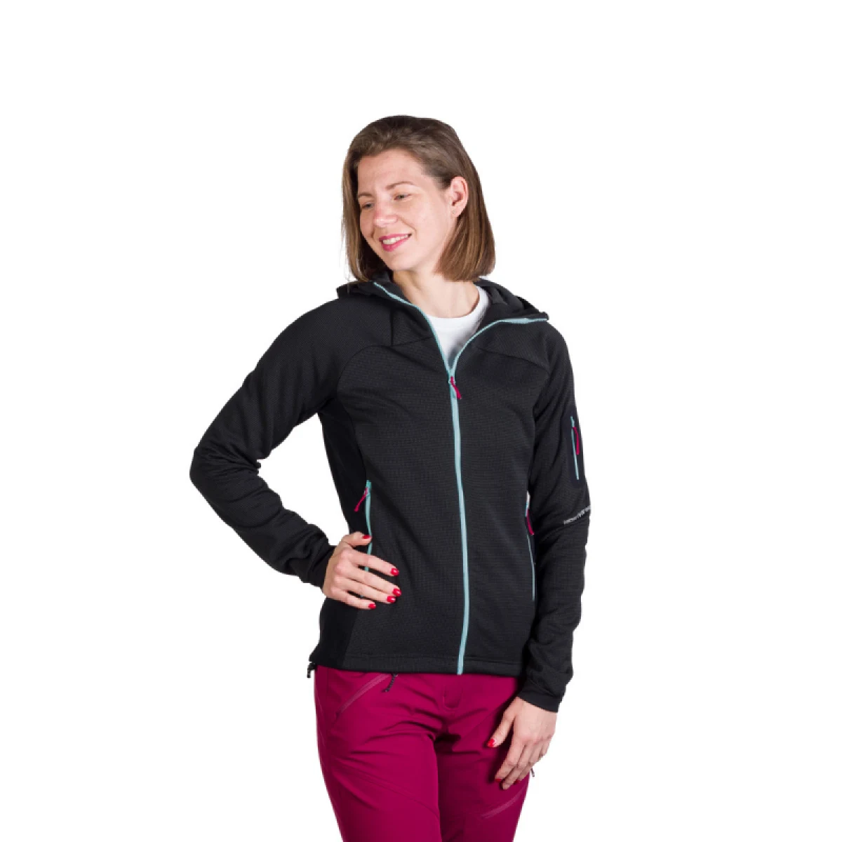 Dámska turistická mikina so zipsom NORTHFINDER DARLA-270blackblack · záber 3