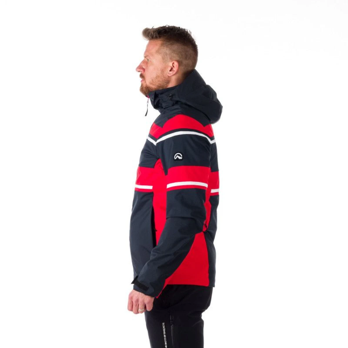 Pánska lyžiarska bunda NORTHFINDER BERNARD-277-blackred · záber 3