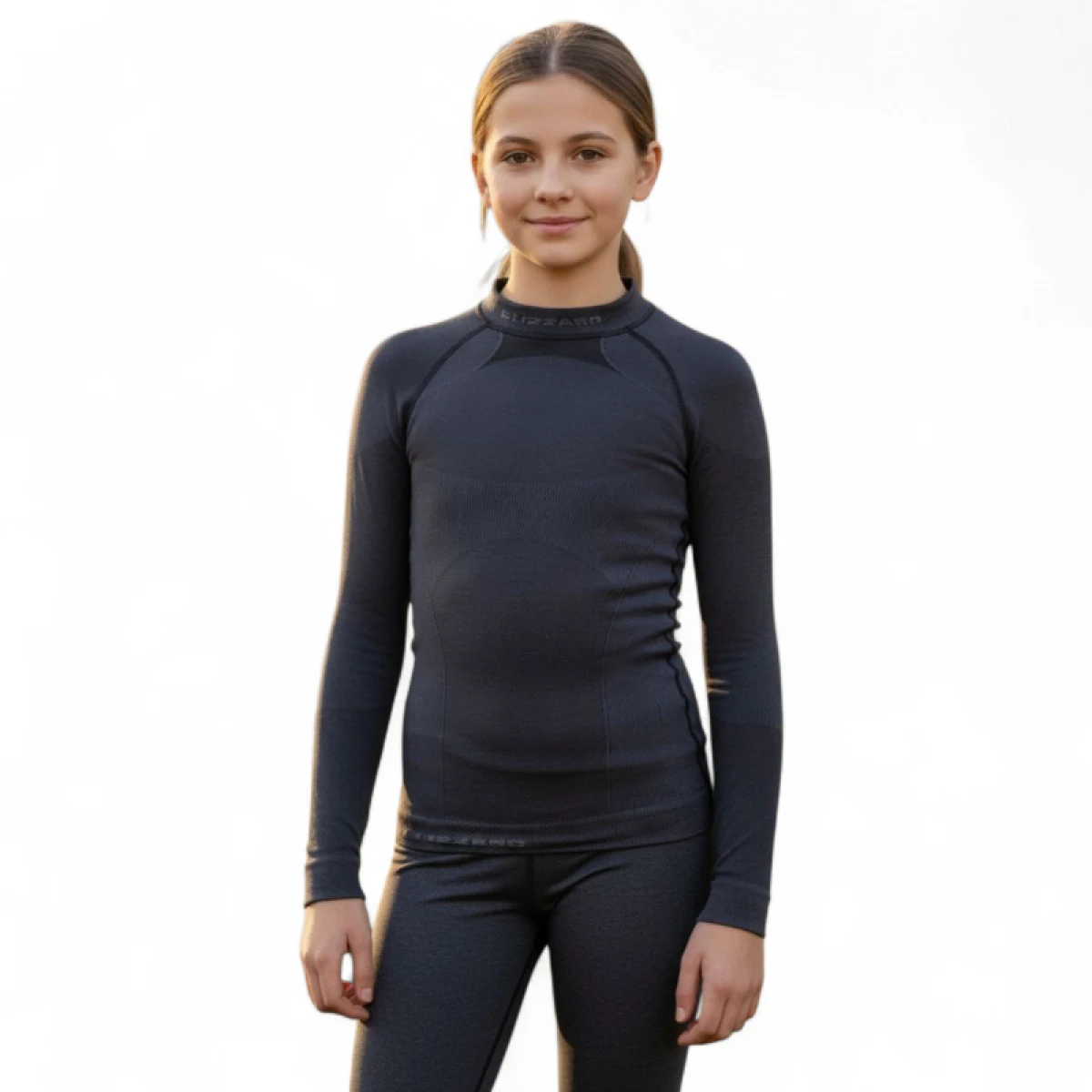 Juniorské termo tričko s dlhým rukávom BLIZZARD Essential long sleeve junior, anthracite · záber 3