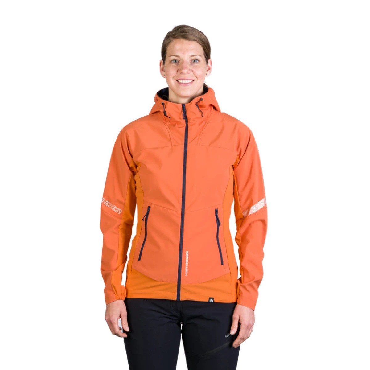 Dámska turistická softshellová bunda NORTHFINDER DONNA-182-lightorange · záber 4