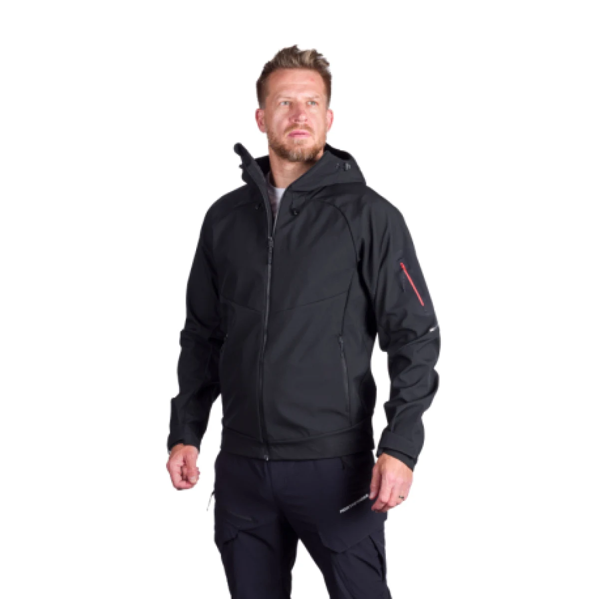 Pánska turistická softshellová bunda NORTHFINDER BRIO-269black · záber 1