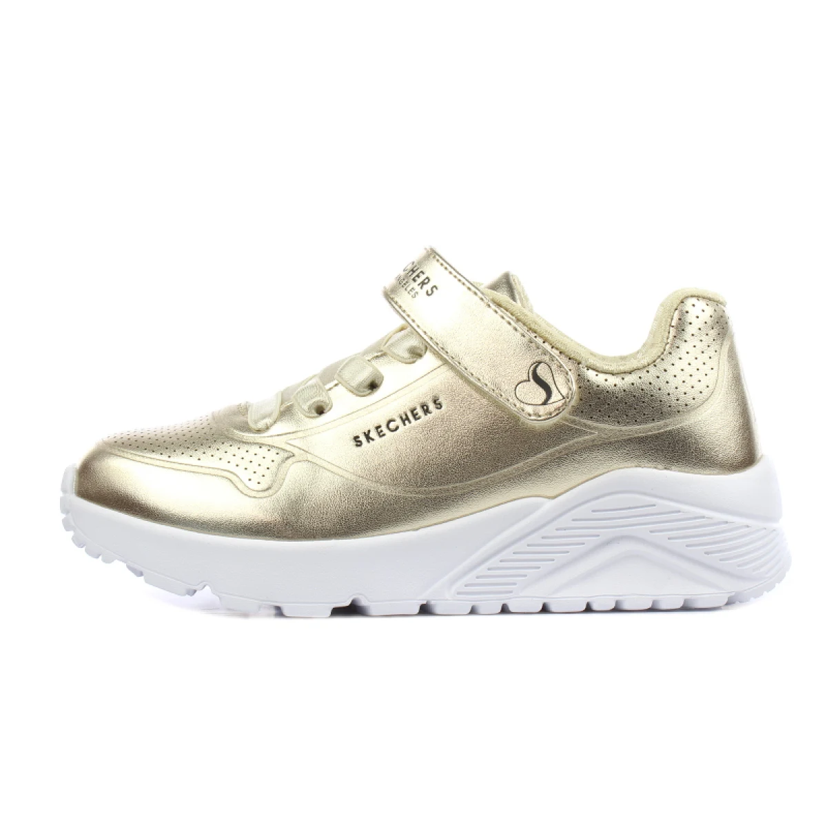 Dievčenská rekreačná obuv SKECHERS Uno Lite Chrome Steps gold · záber 3