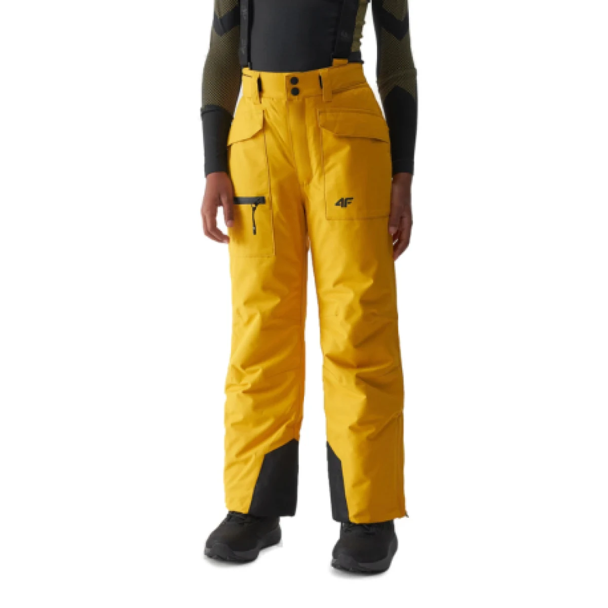 Chlapčenské lyžiarske nohavice 4F JUNIOR TROUSERS FNK-JAW23TFTRM360-71S-YELLOW · záber 1