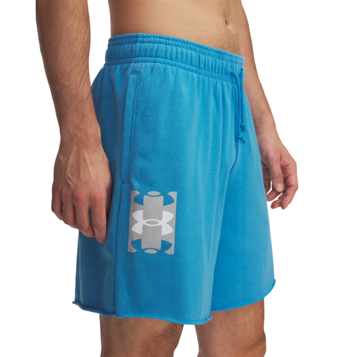 Pánske teplákové kraťasy UNDER ARMOUR UA Rival TerryLogo8inShort-BLU · záber 2