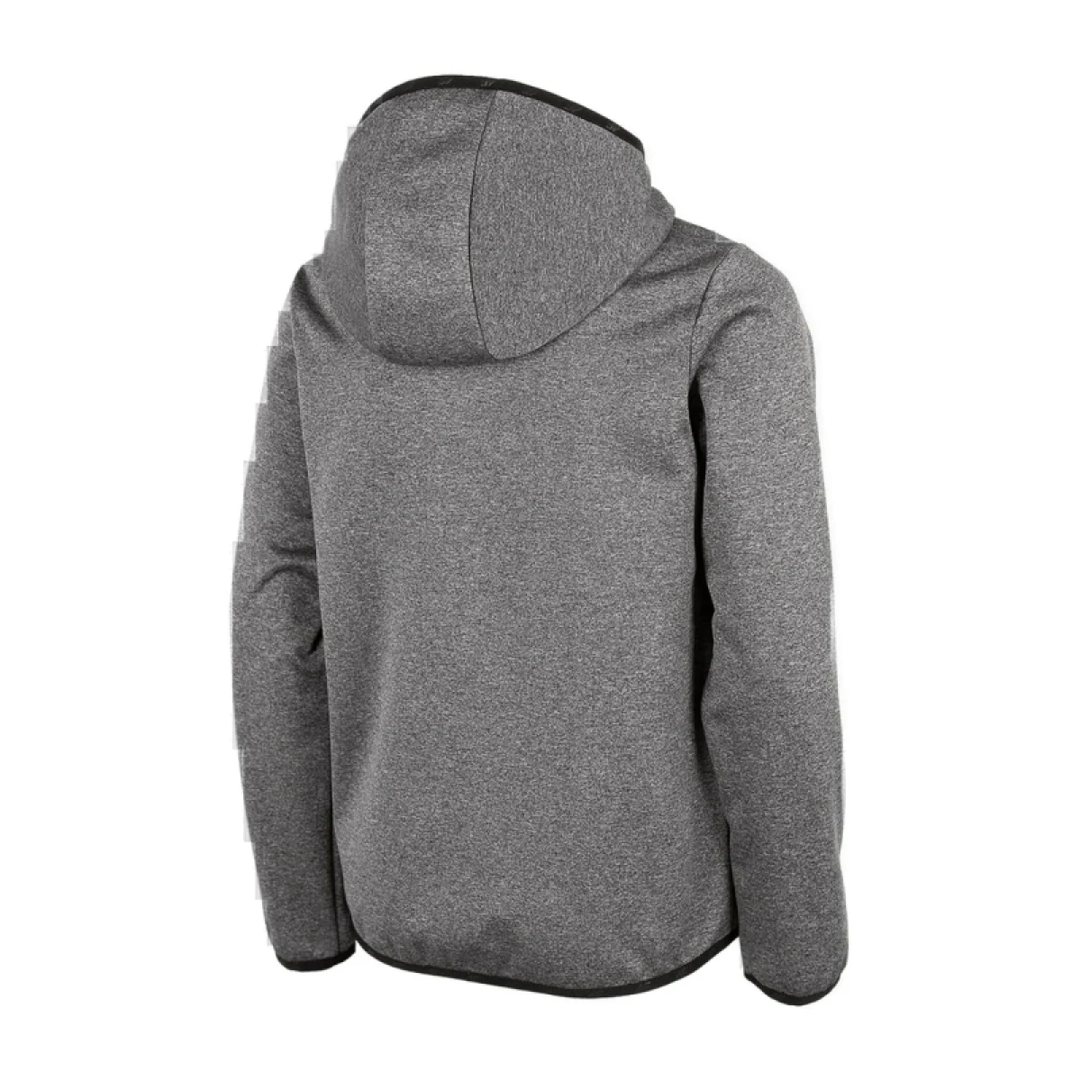 Chlapčenská turistická softshellová bunda 4F JUNIOR BOYS SOFTSHELL JSFM001-24M-MIDDLE GREY MELANGE · záber 4