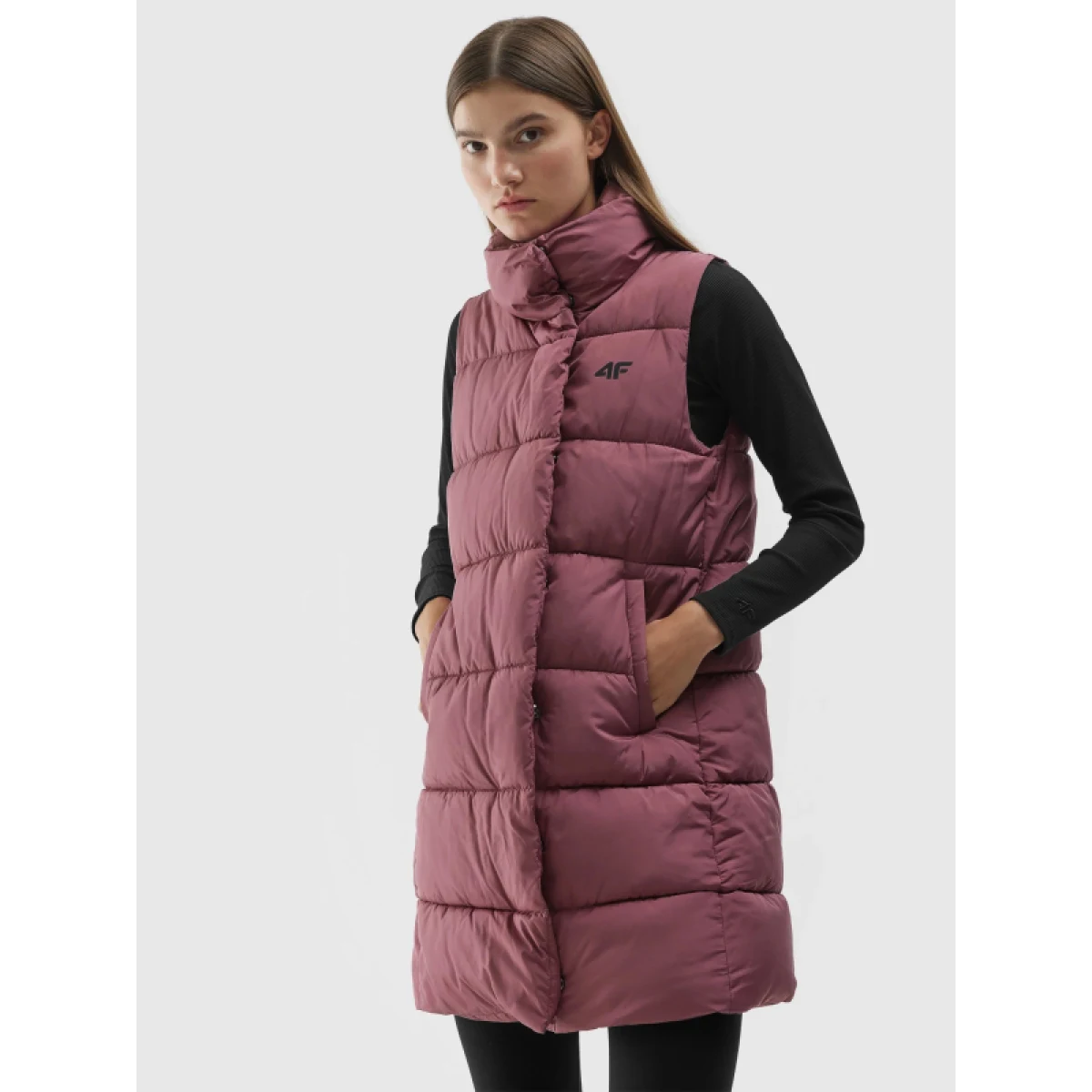Dámska vesta 4F VEST-AW23TVESF076-53S-DARK PINK · záber 2