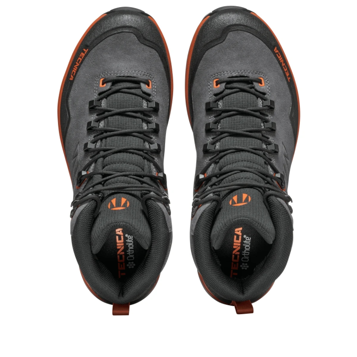 Pánska vysoká turistická celokožená obuv TECNICA Forge TRK GTX Ms, dark grey orange · záber 3