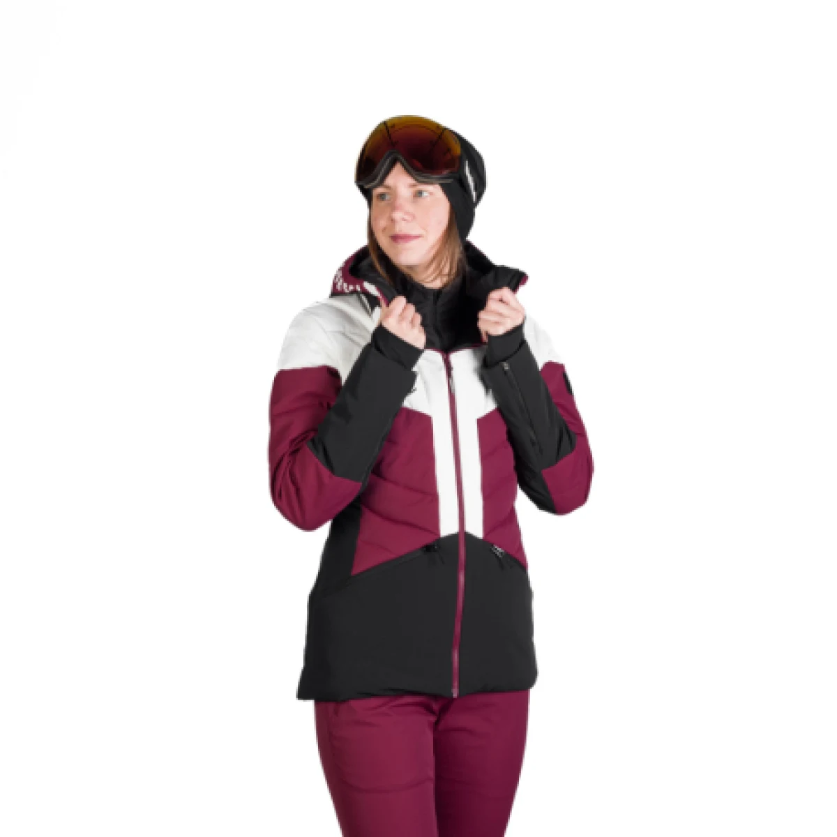 Dámska lyžiarska bunda NORTHFINDER NANETTE-510cherry · záber 1