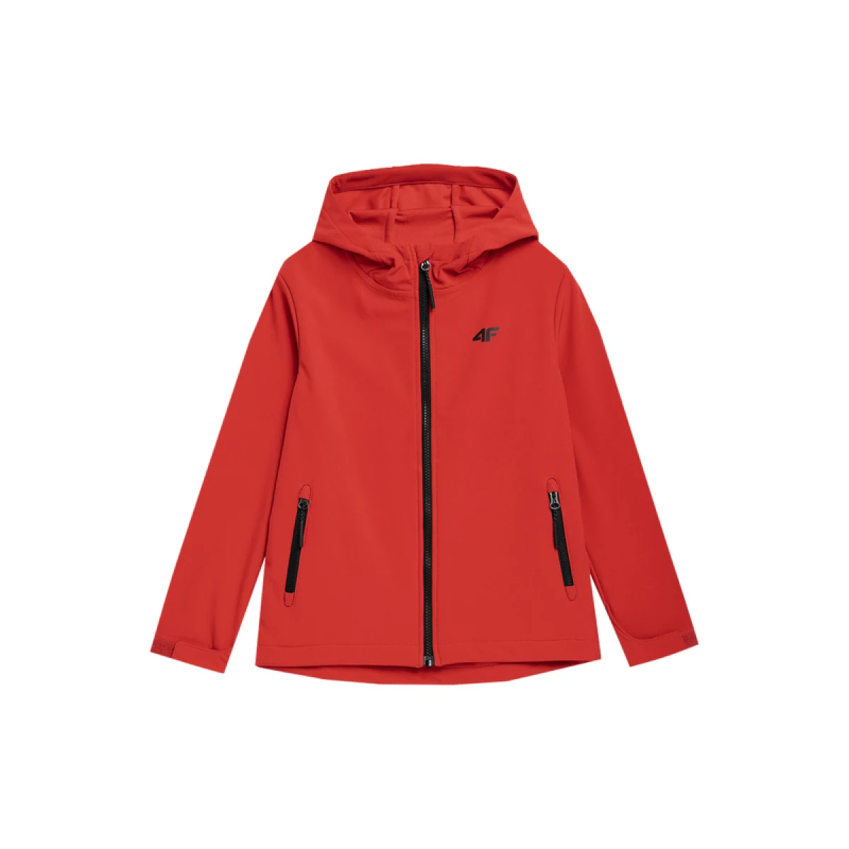 Chlapčenská turistická softshellová bunda 4F JUNIOR SOFTSHELL JACKET M091-62S-RED · záber 4