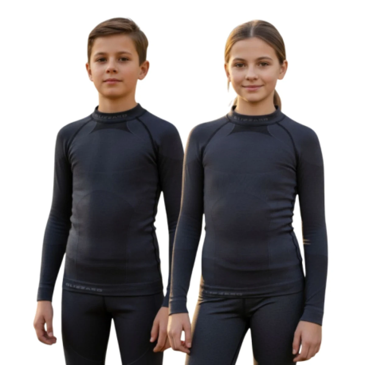 Juniorské termo tričko s dlhým rukávom BLIZZARD Essential long sleeve junior, anthracite · záber 1