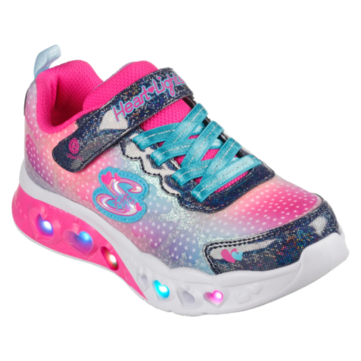 Dievčenská rekreačná obuv SKECHERS Flutter Heart Lights Simply L K navy · záber 1