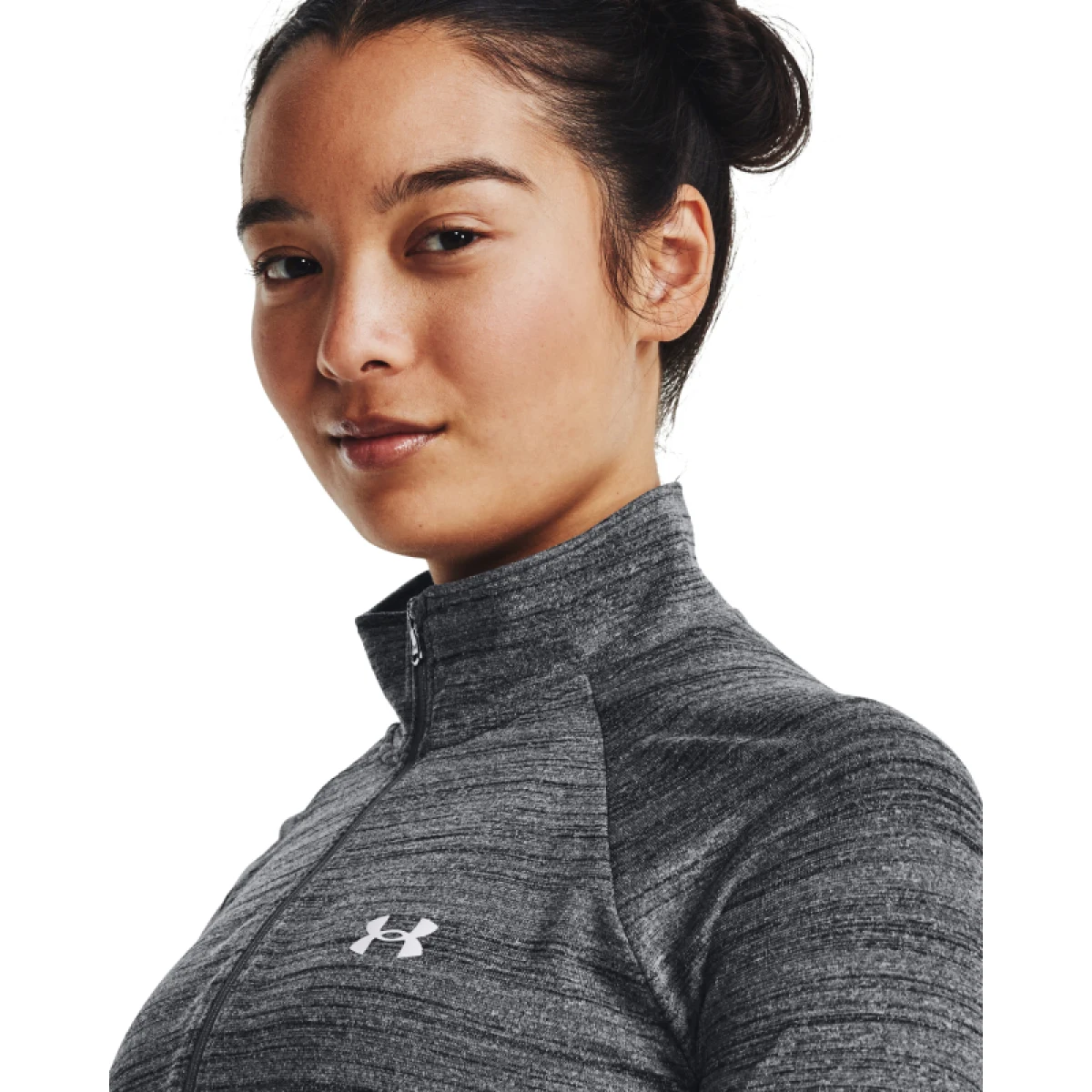 Dámska tréningová mikina s 1 2 zipsom UNDER ARMOUR Evolved Core Tech A1 Zip -BLK · záber 2