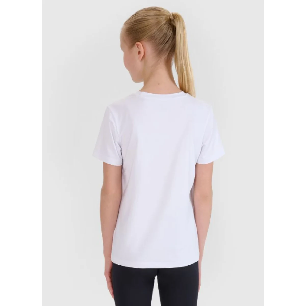 Dievčenské tréningové tričko s krátkym rukávom 4F JUNIOR TSHIRT FNK F1185-10S-WHITE · záber 3