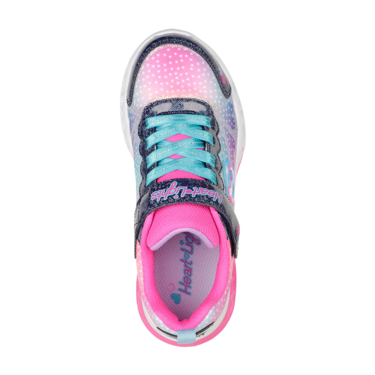 Dievčenská rekreačná obuv SKECHERS Flutter Heart Lights Simply L K navy · záber 4