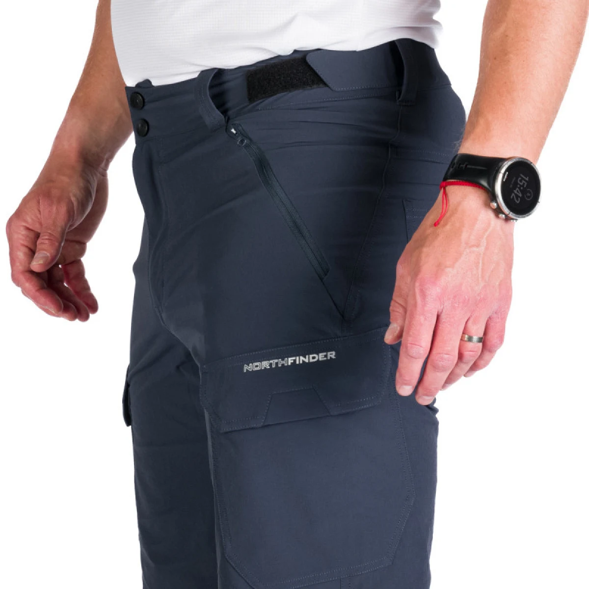 Pánske turistické kraťasy NORTHFINDER RUSTY-299-darkdenim · záber 5