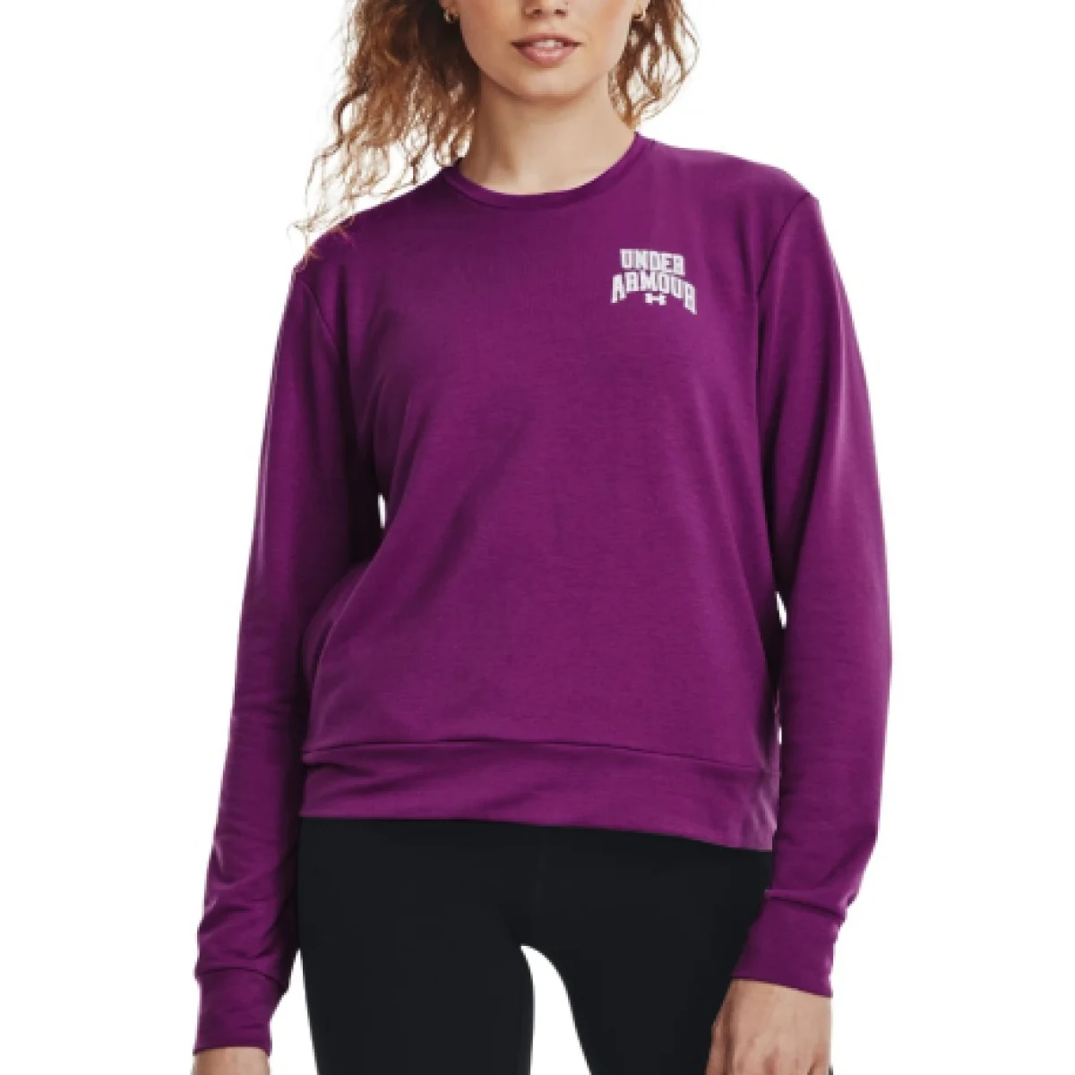 Dámska mikina UNDER ARMOUR UA Rival Terry Graphic Crew-PPL · záber 1