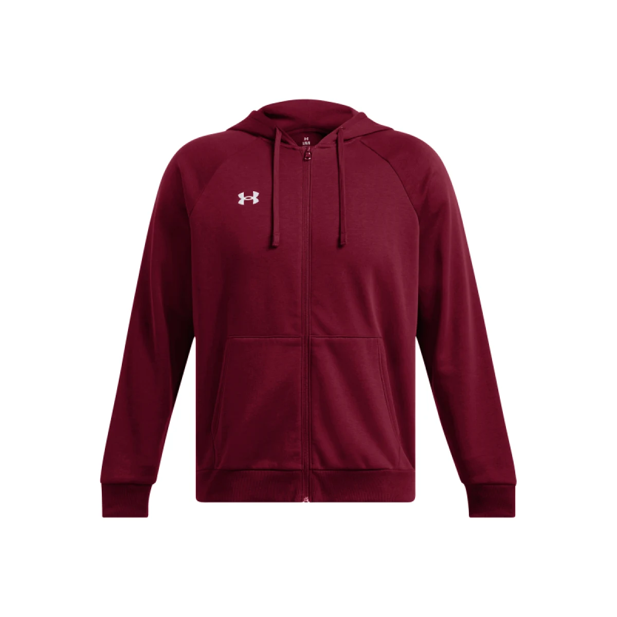 Pánska zateplená mikina so zipsom UNDER ARMOUR UA Rival Fleece FZ Hoodie-RED · záber 4